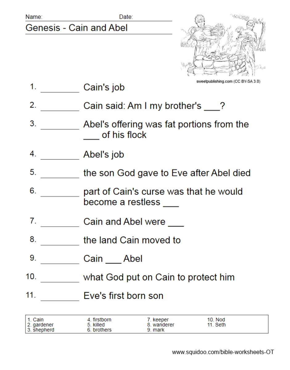 Books Of The Bible Worksheet Free Printable Worksheets Library