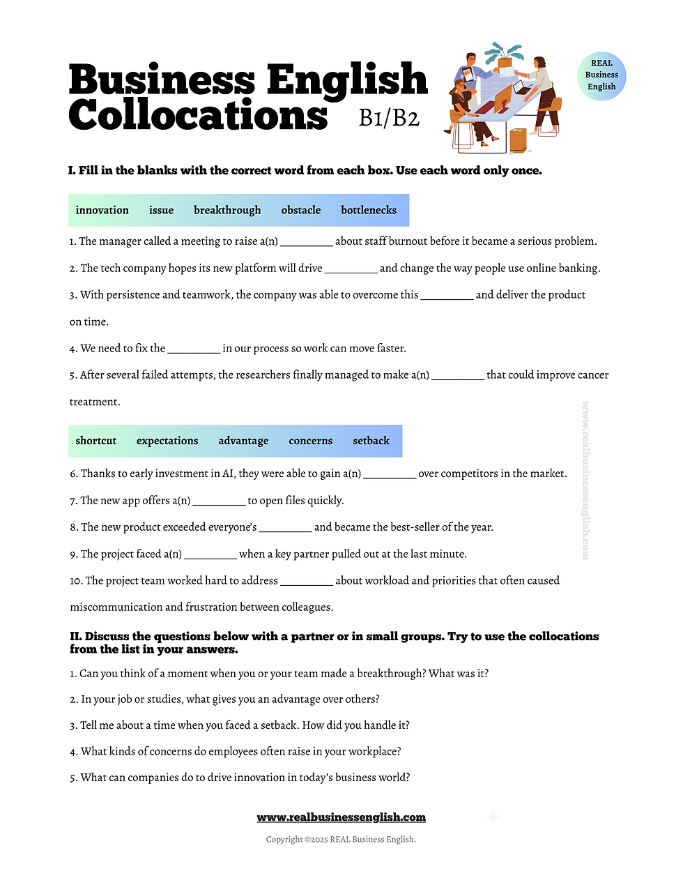 Business English Worksheets Printable Pdf Business English Worksheets Printable Pdf