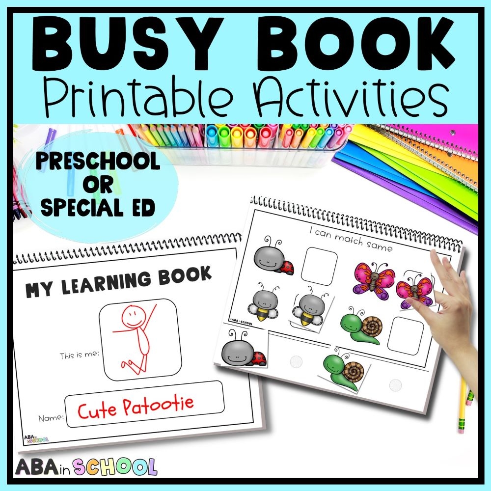 Busy Book Activities Early Learning Binder