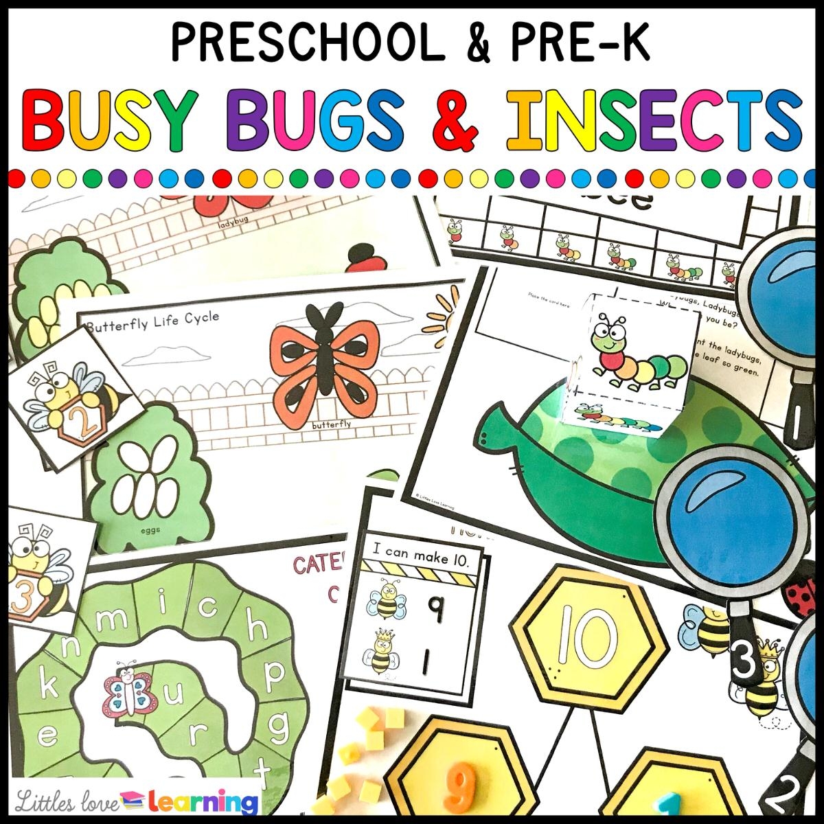 BUSY BUGS U0026 INSECTS PRESCHOOL ACTIVITY PACK BUSY BUGS U0026 INSECTS PRESCHOOL ACTIVITY PACK