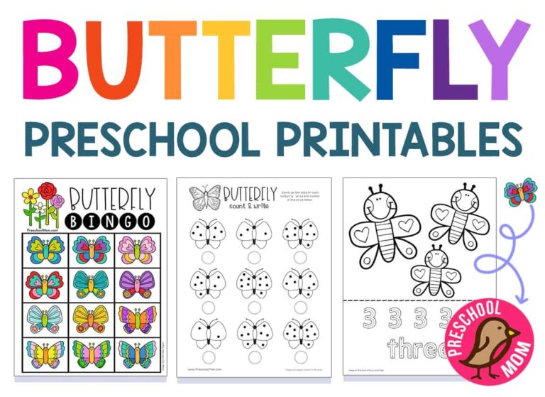 Butterfly Preschool Printables Preschool Mom