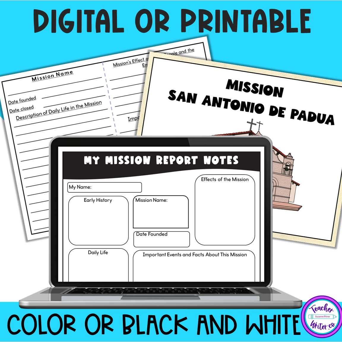 California Missions Printable Worksheets