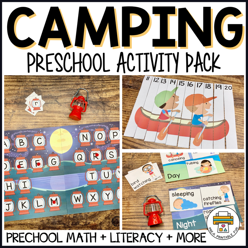 Camping Activity Pack Pre K Printable Fun Camping Activity Pack Pre K Printable Fun