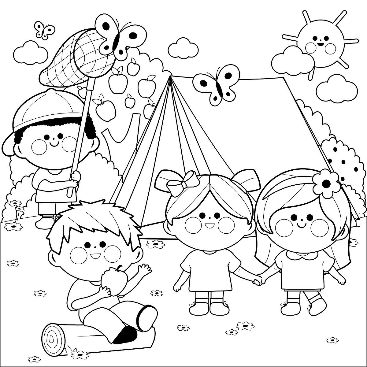 Camping Coloring Pages For Families Fun U0026 Free Printable Coloring Camping Coloring Pages For Families Fun U0026 Free Printable Coloring