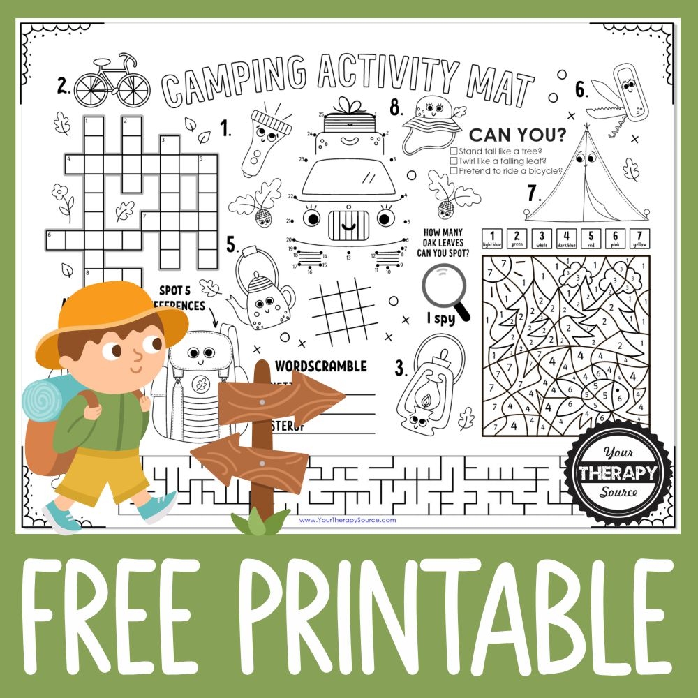 Free Printable Camping Worksheets Preschool Free Printable Camping Worksheets Preschool