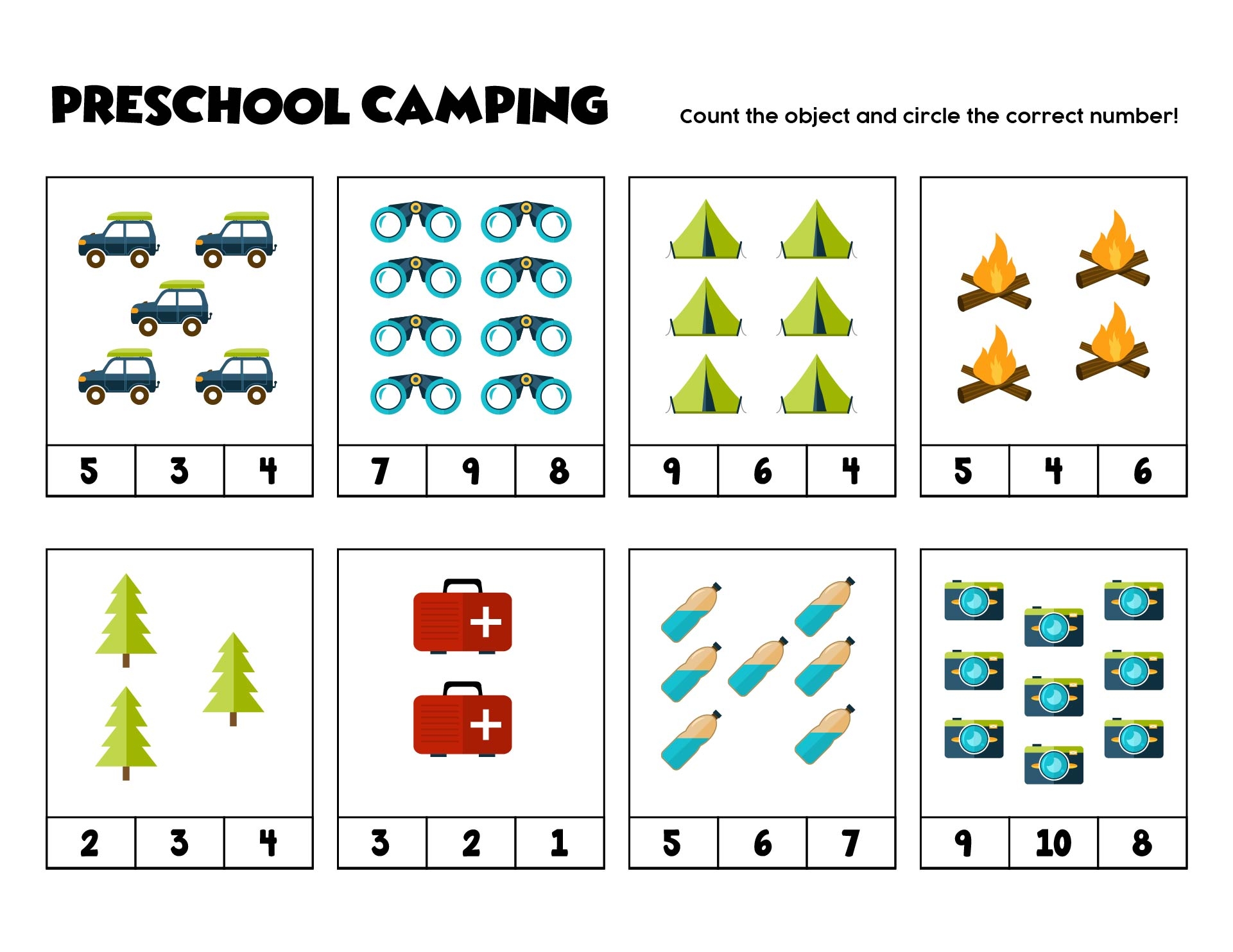 Camping Preschool Printables