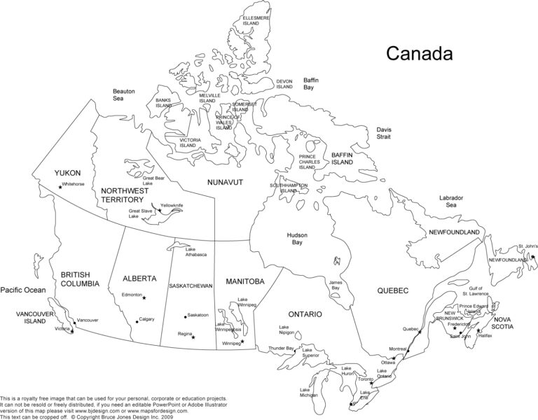 Canada Provinces And Territories Printable Maps FreeUSandWorldMaps
