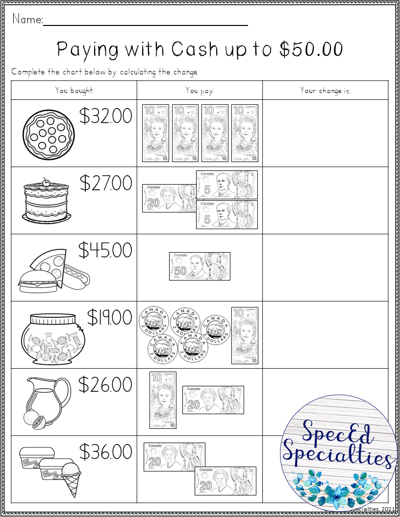 Canadian Money Worksheets BUNDLE Made By Teachers