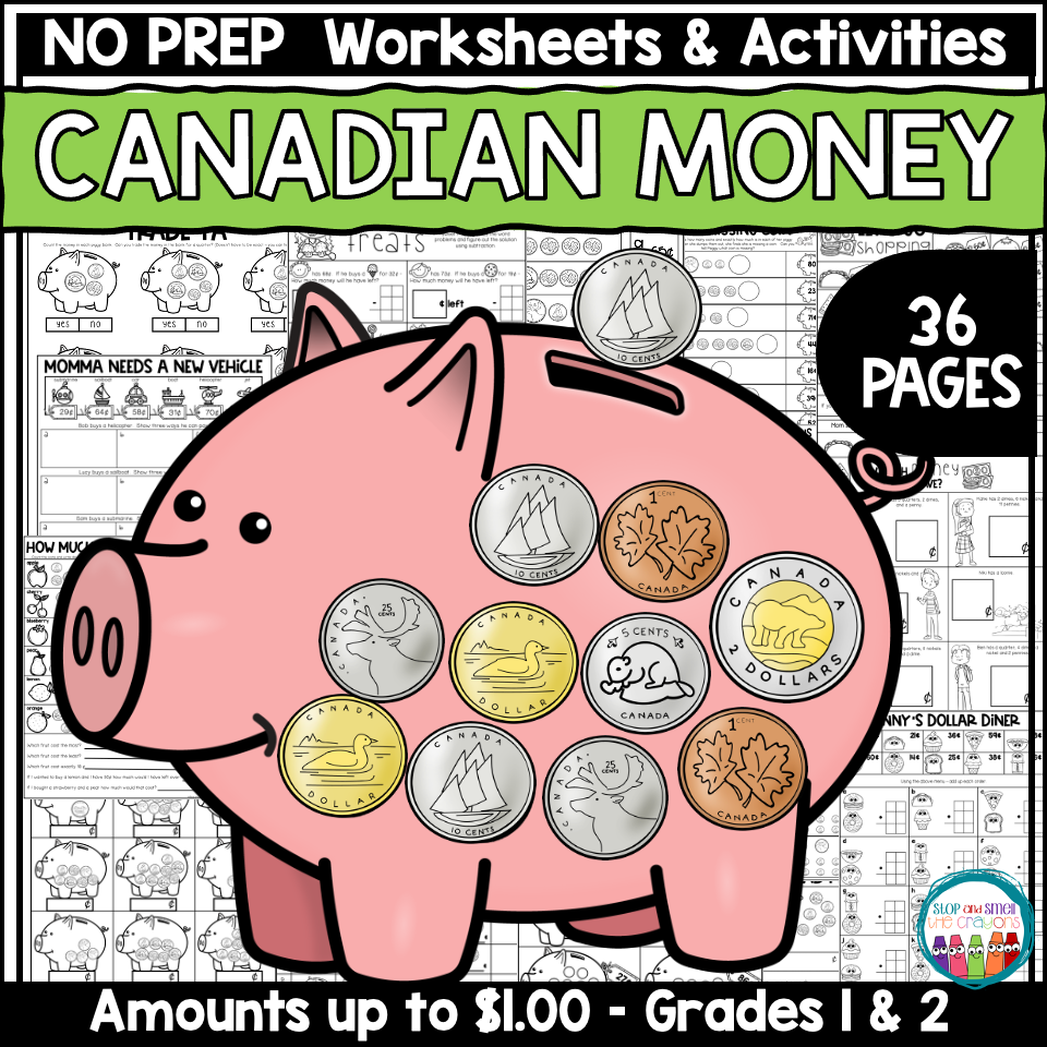Canadian Money Worksheets Printable