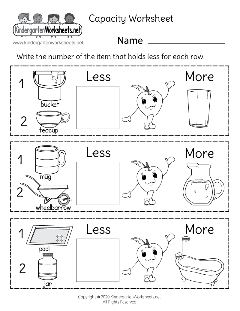 Capacity Worksheet Free Printable Digital U0026 PDF Capacity Worksheet Free Printable Digital U0026 PDF