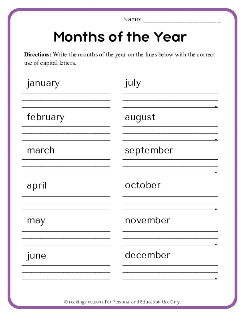 Capitalization Worksheets ReadingVine Capitalization Worksheets ReadingVine