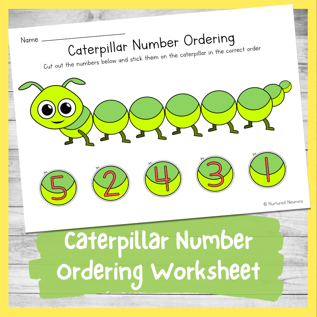 Caterpillar Number Ordering Worksheet 1 5 Cut And Stick Caterpillar Number Ordering Worksheet 1 5 Cut And Stick