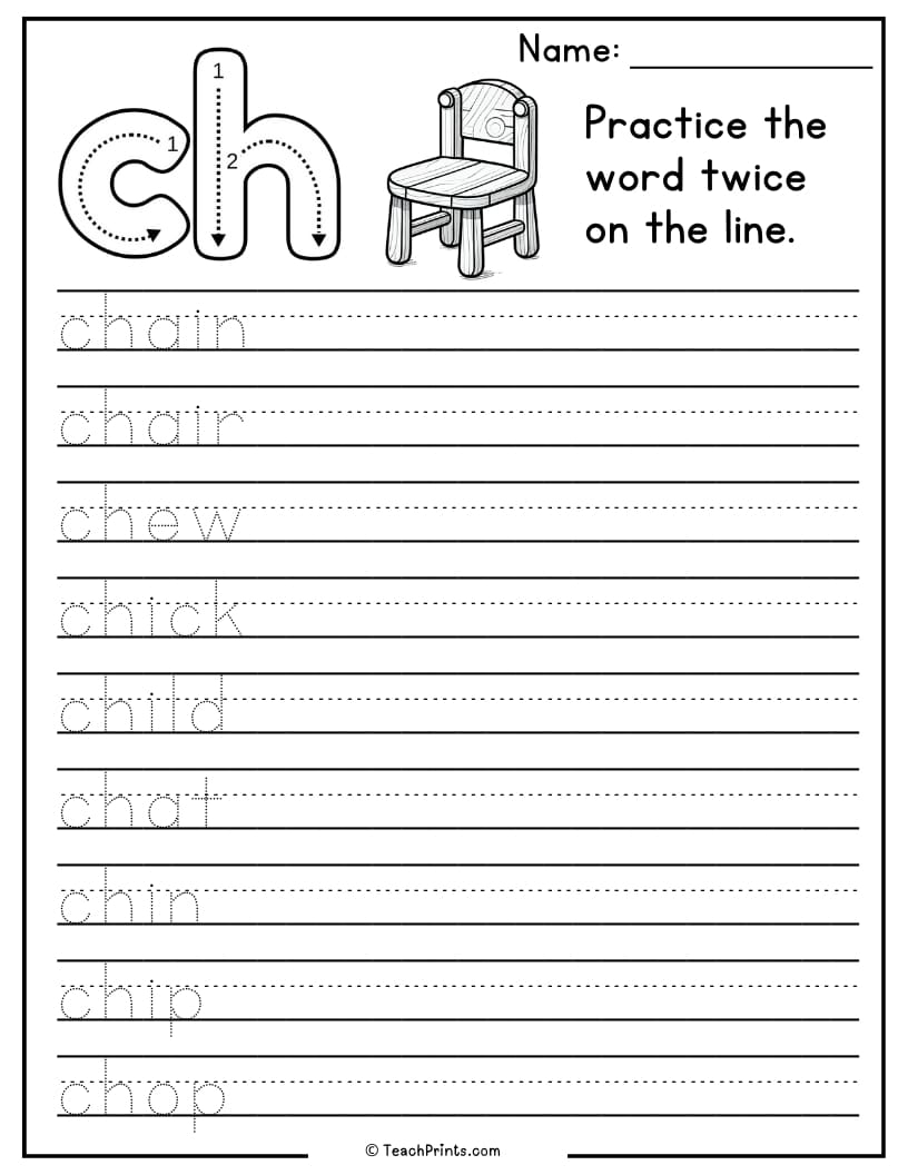 Ch Worksheets Free PDF Printables Teach Prints Ch Worksheets Free PDF Printables Teach Prints
