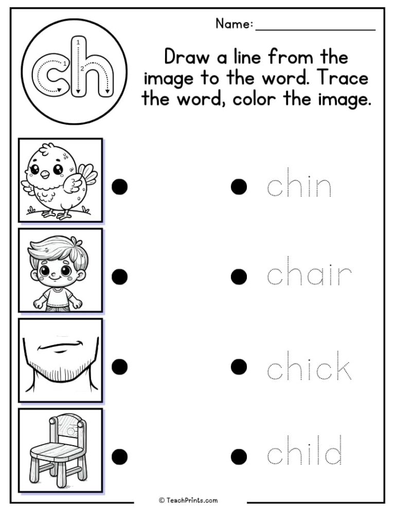 Ch Worksheets Free PDF Printables Teach Prints