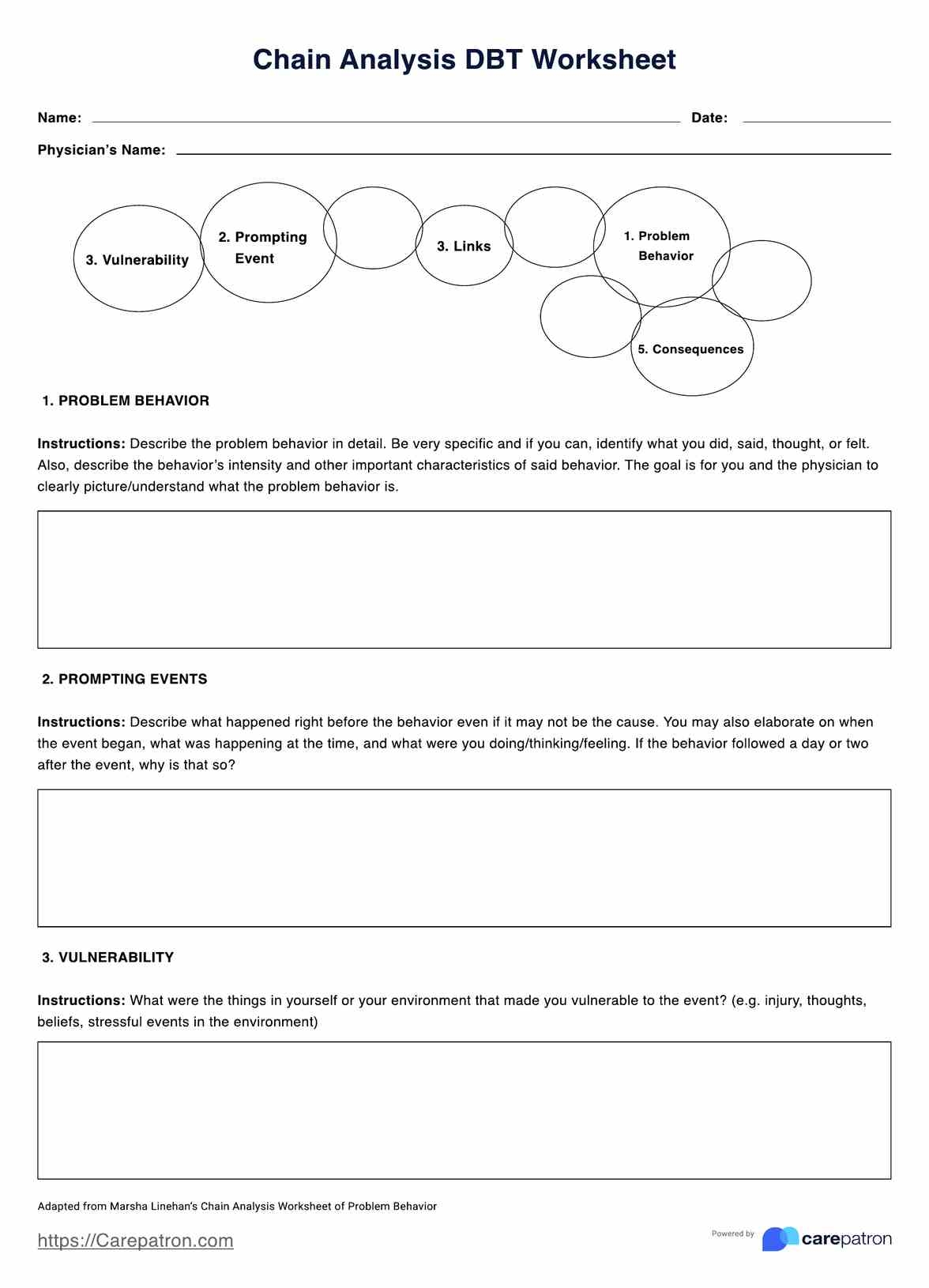 Dbt Worksheets Free Printable