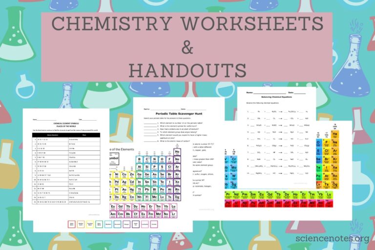 Chemistry Worksheets And Handouts PDF For Printing 