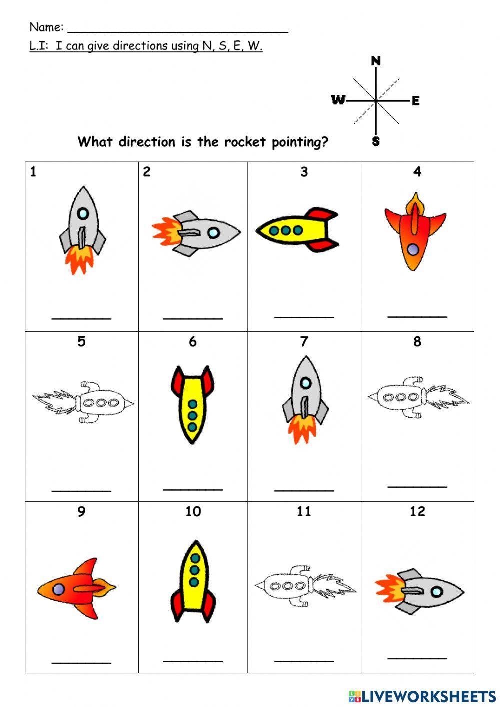 Choose The Correct Cardinal Direction Worksheet Live Worksheets Worksheets Library