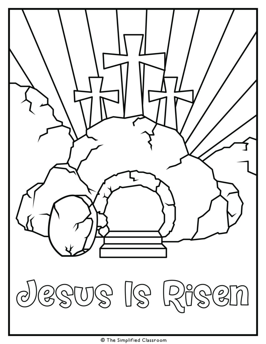 Christian Easter And Jesus Coloring Pages The Simplified Classroom
