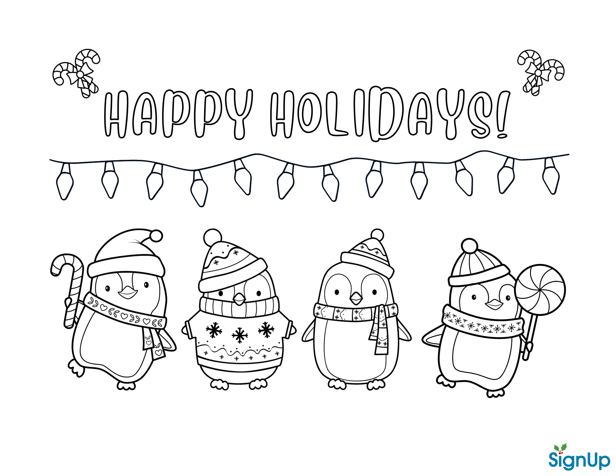Christmas Activity Sheets Coloring Pages SignUp