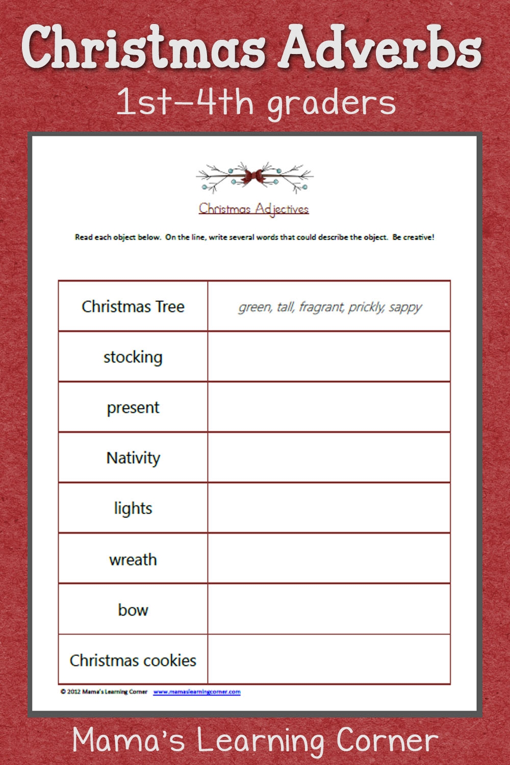 Free Printable Second Grade Adjective Worksheets Free Printable Second Grade Adjective Worksheets