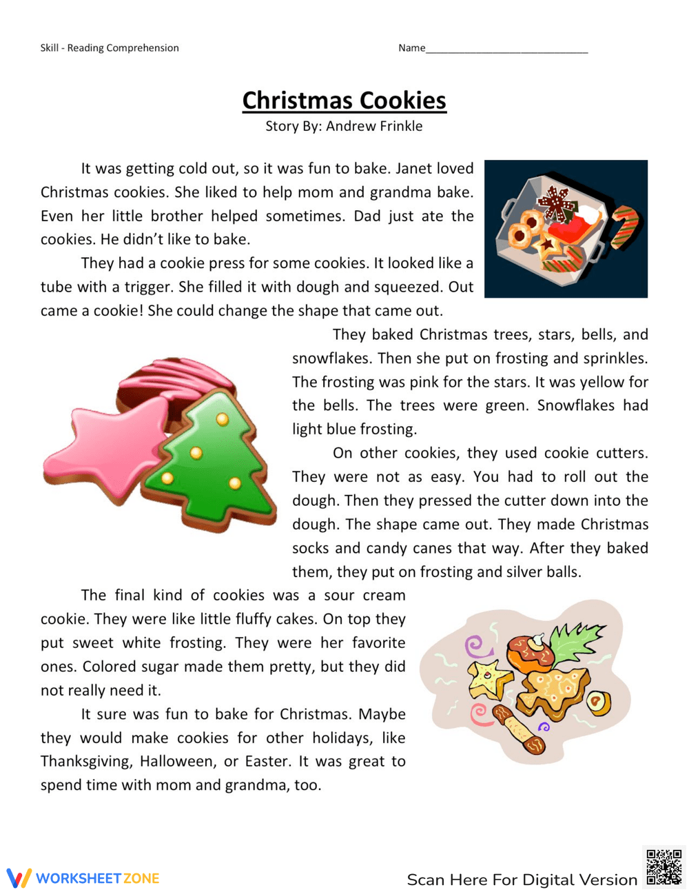 Christmas Comprehension Worksheets Christmas Comprehension Worksheets