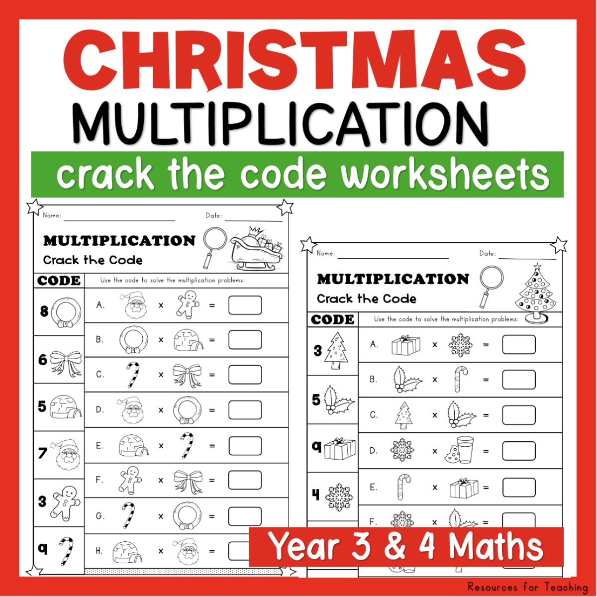 Christmas Crack The Code Multiplication Worksheets Resources For Teaching Australia Christmas Crack The Code Multiplication Worksheets Resources For Teaching Australia