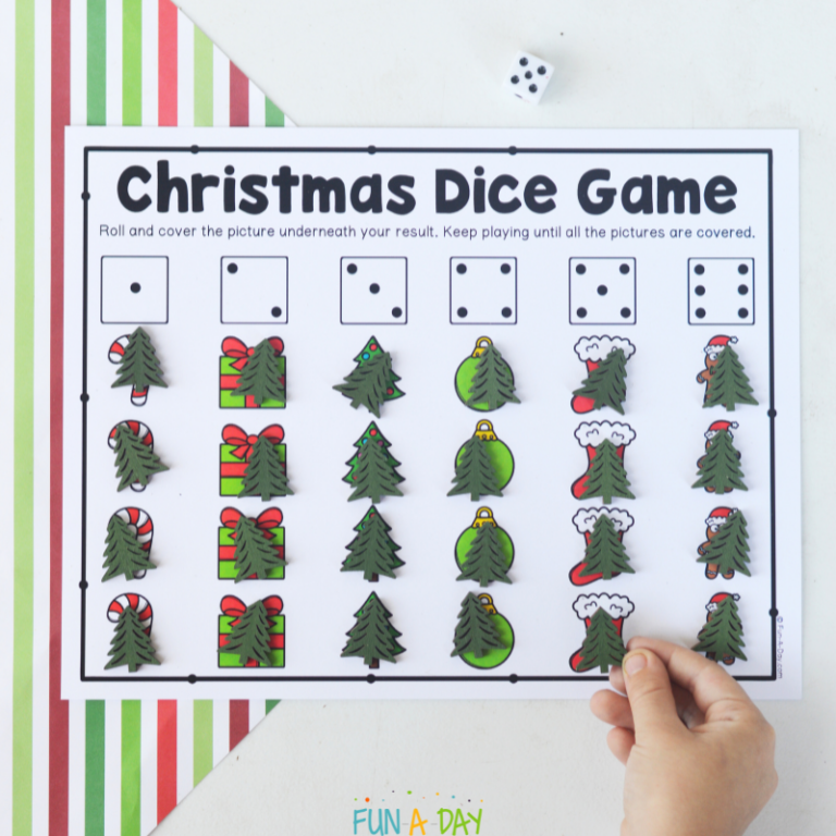 Christmas Dice Game Free Printable Fun A Day 