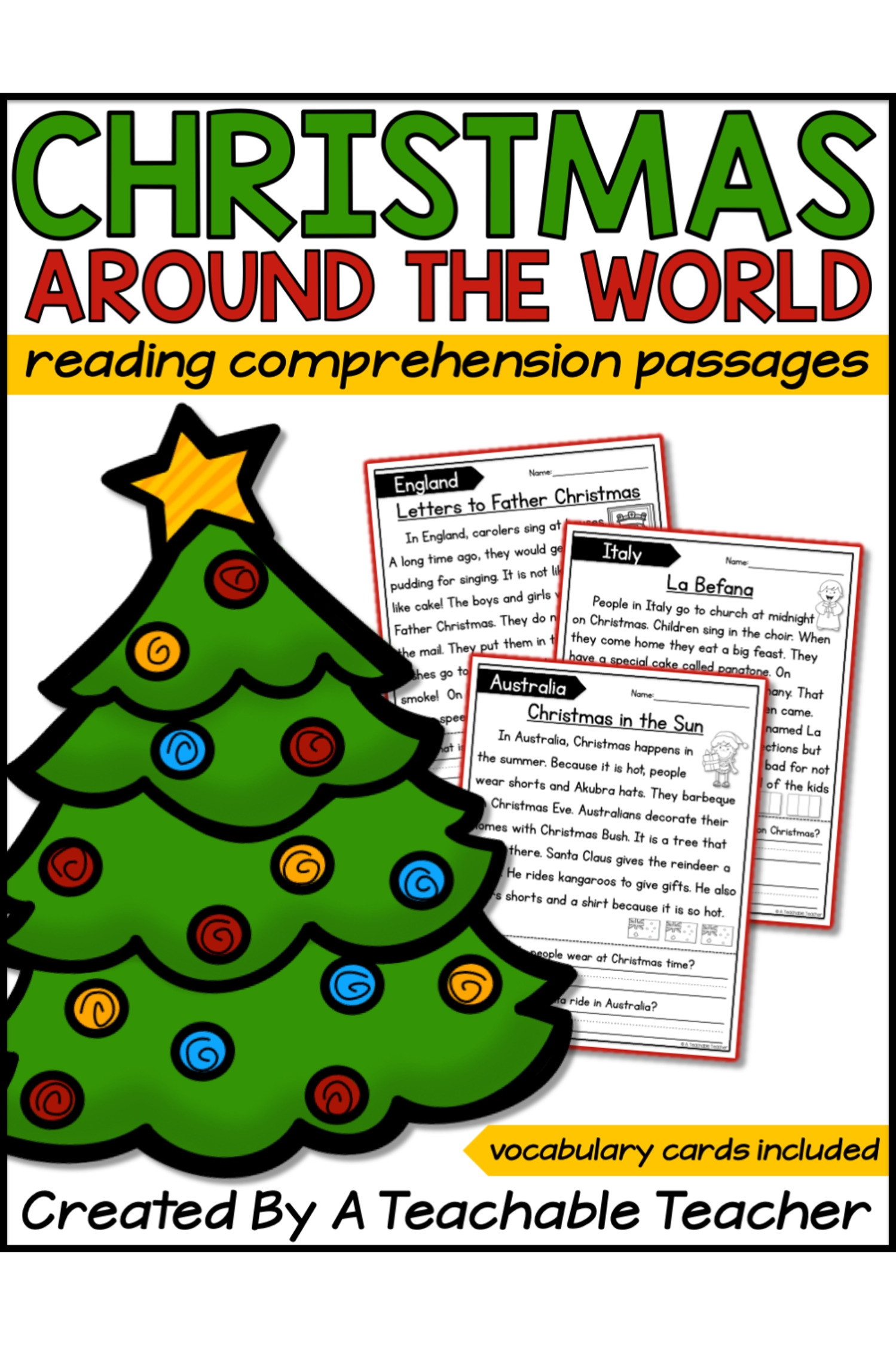 Christmas Holidays Around The World Reading Passages A Teachable Christmas Holidays Around The World Reading Passages A Teachable