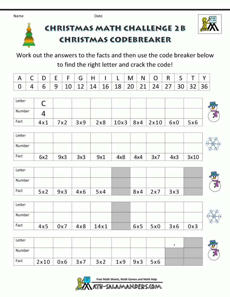 Christmas Math Worksheets