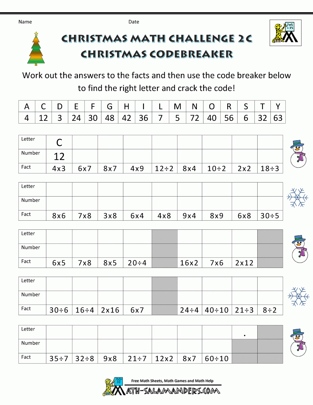 Christmas Math Worksheets Harder Christmas Math Worksheets Harder