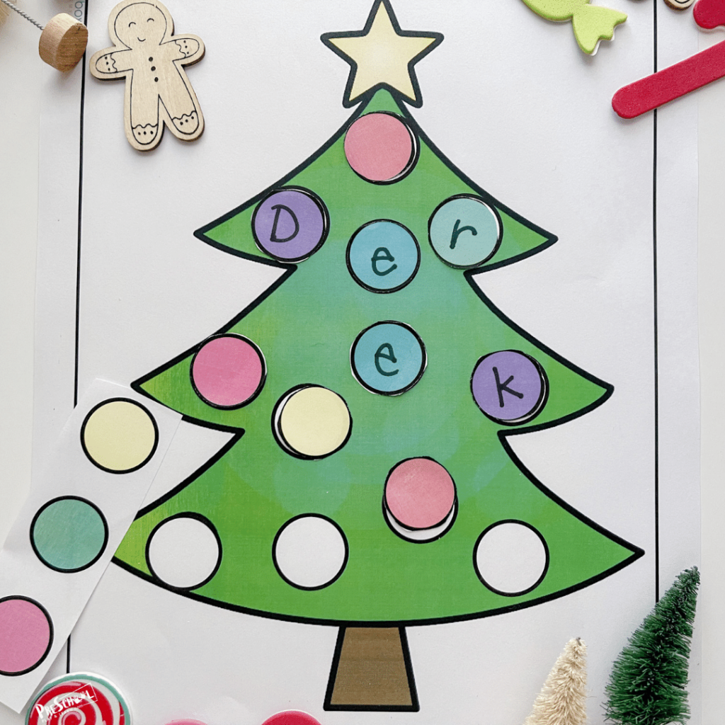 Christmas Name Craft And Activity For Preschoolers Christmas Name Craft And Activity For Preschoolers