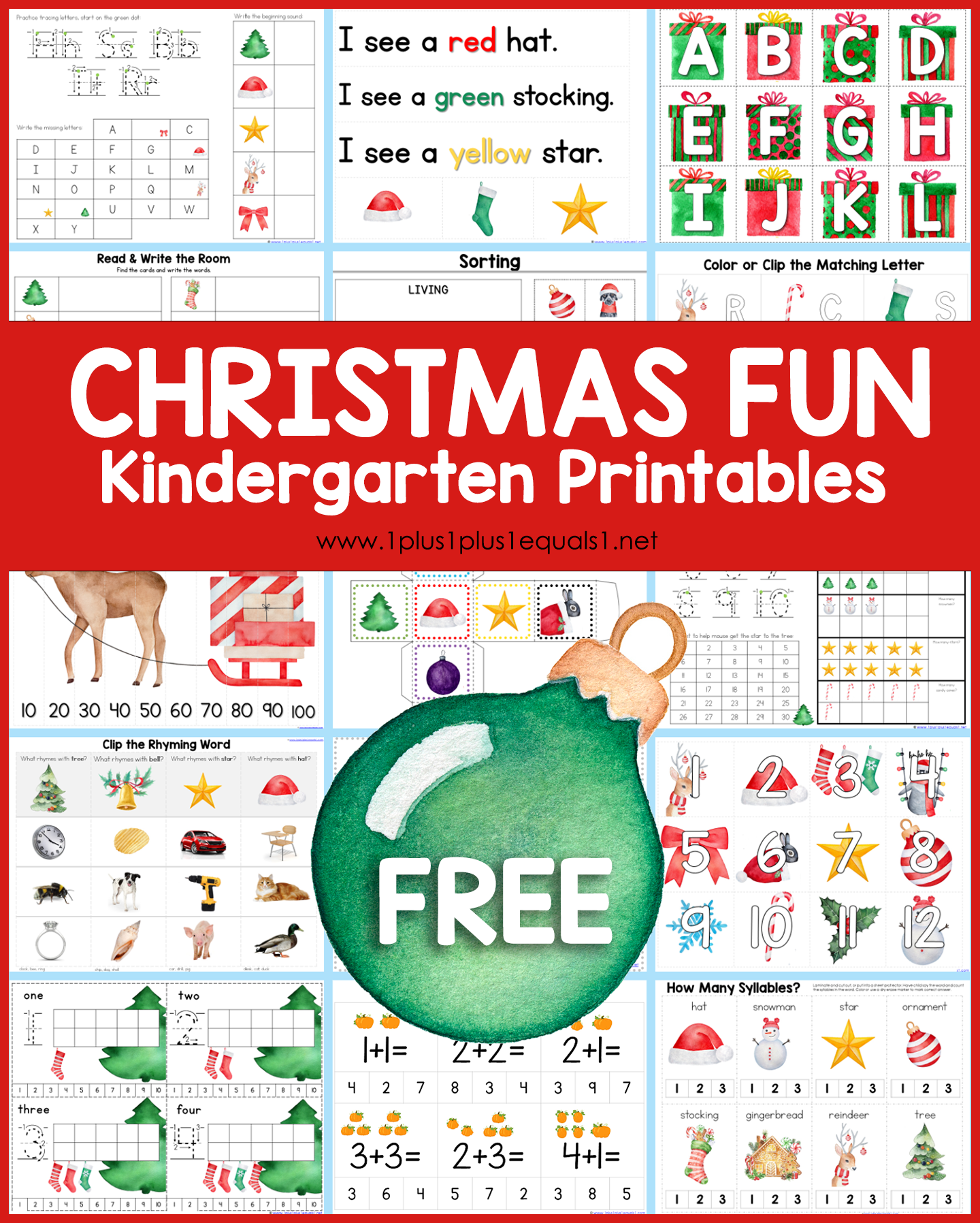 Free Kindergarten Christmas Worksheets Free Kindergarten Christmas Worksheets