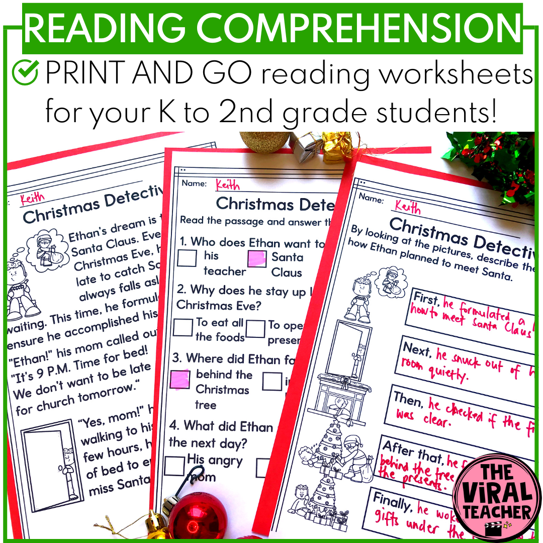 Christmas Reading Passages And Comprehension Questions Worksheets Bundle Made By Teachers Christmas Reading Passages And Comprehension Questions Worksheets Bundle Made By Teachers