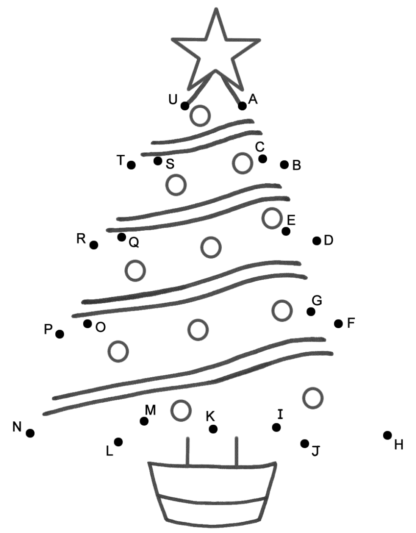 Christmas Tree Connect The Dots By Capital Letters Christmas