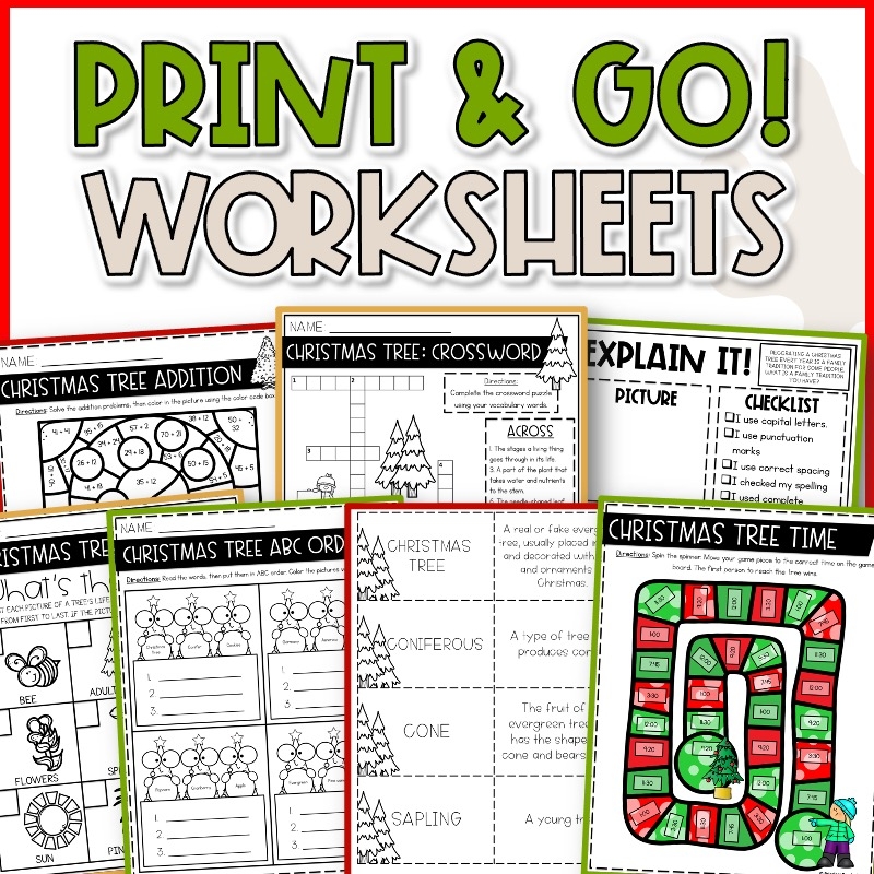 Christmas Tree Worksheets For December Science Social Studies Math ELA Activities Priceless Ponderings Christmas Tree Worksheets For December Science Social Studies Math ELA Activities Priceless Ponderings
