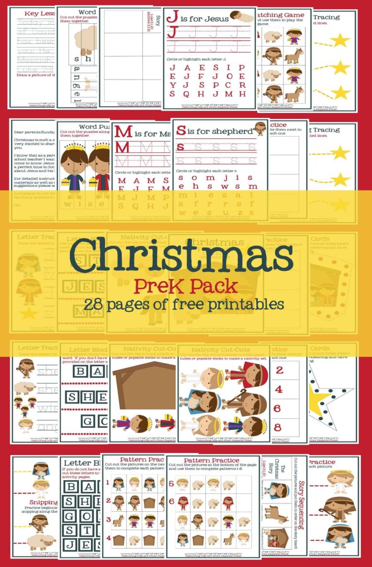 Christmas Worksheets For Preschoolers Jesus Birth Mary Martha 