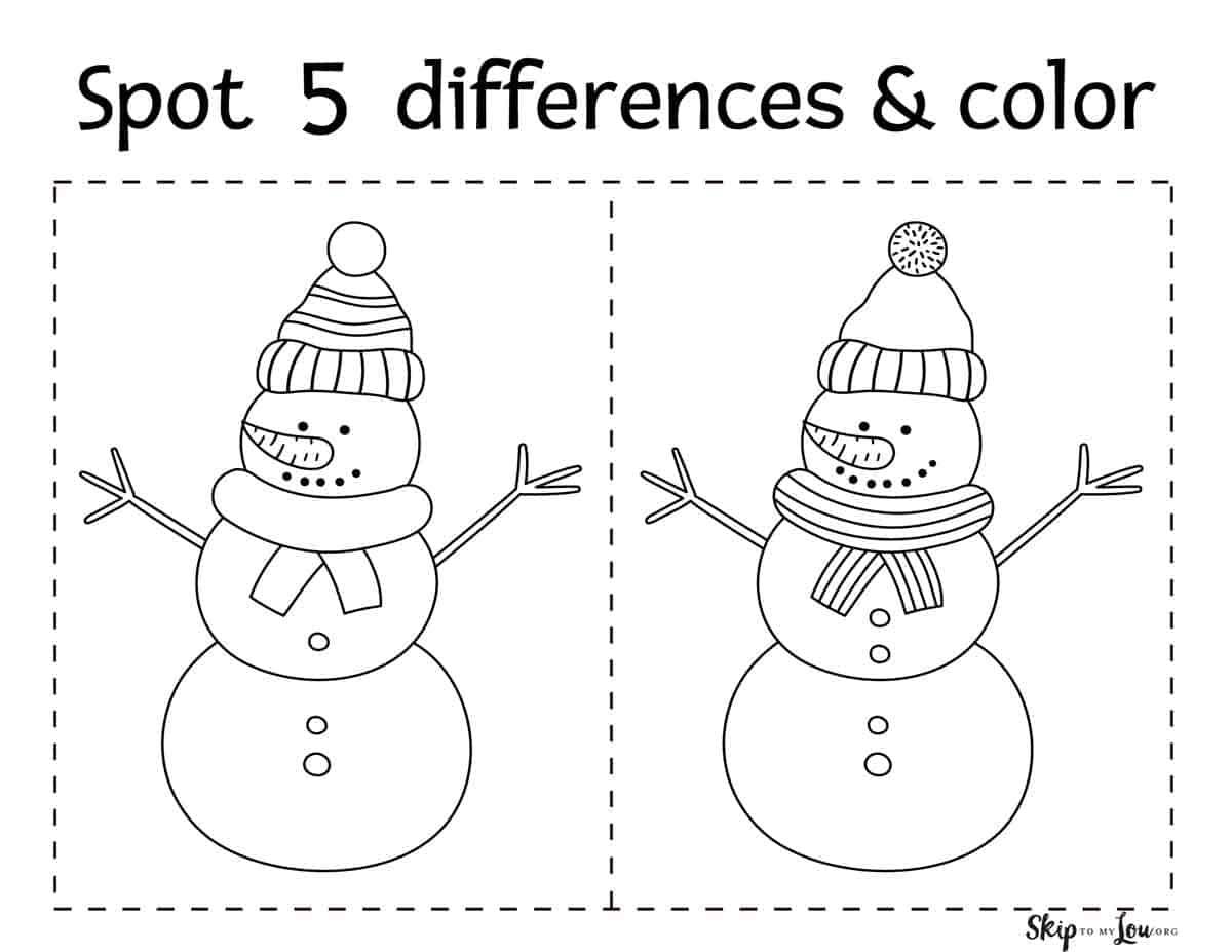 December Printable Worksheets