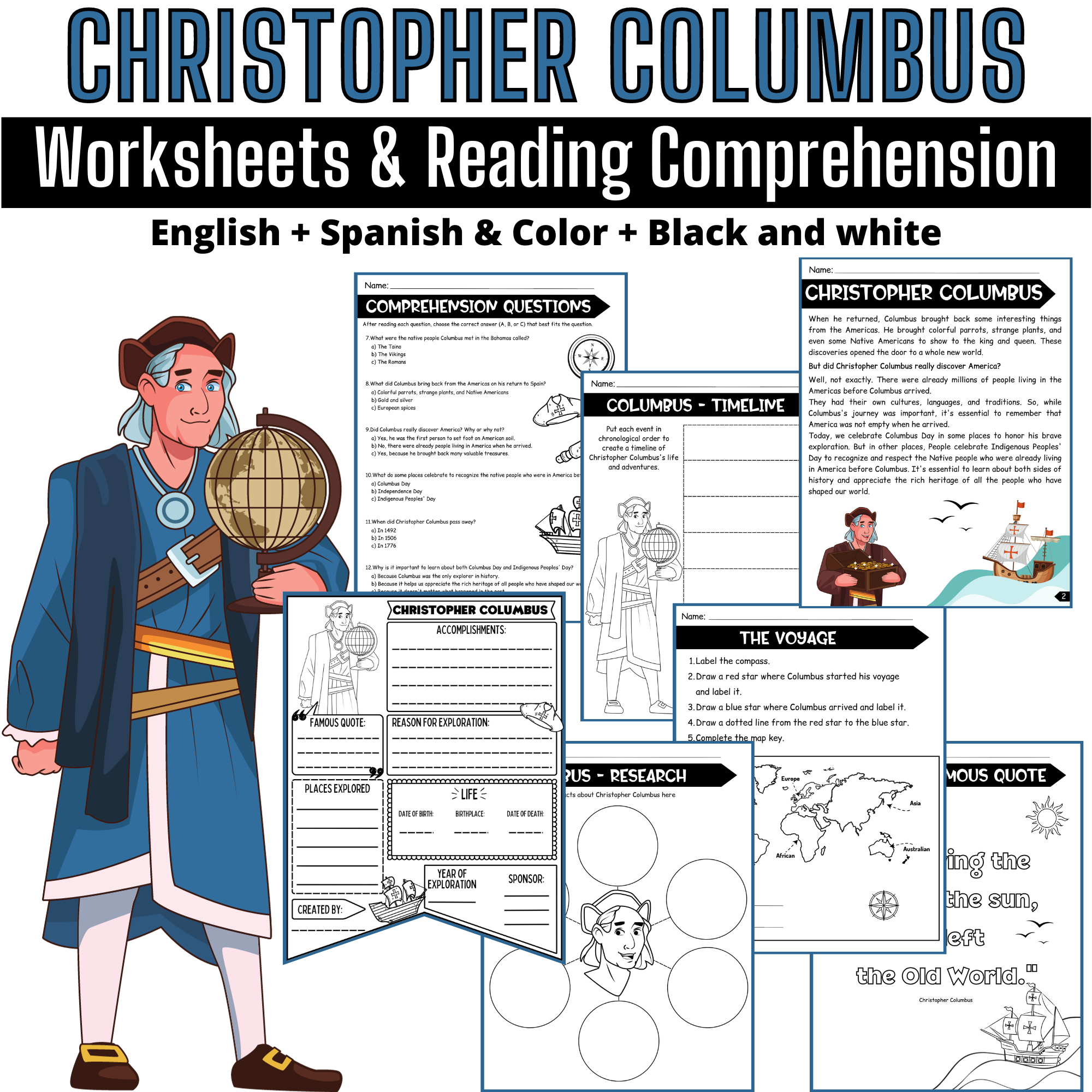 Christopher Columbus Worksheets Free Printables Christopher Columbus Worksheets Free Printables