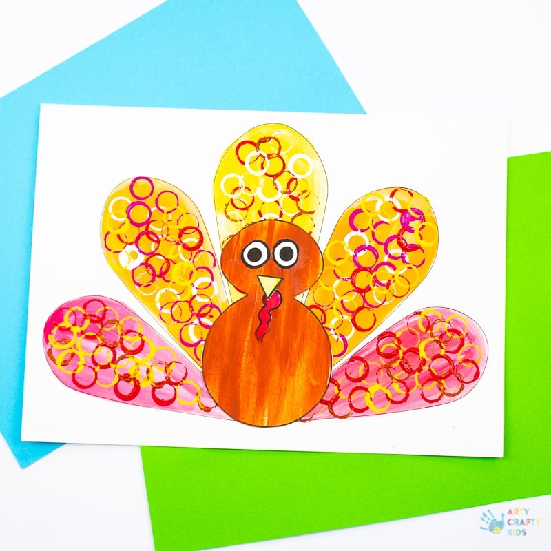 Circle Print Turkey Craft Arty Crafty Kids