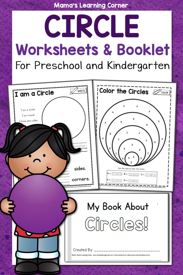 Circle Worksheets For Preschool And Kindergarten Mamas Learning Corner