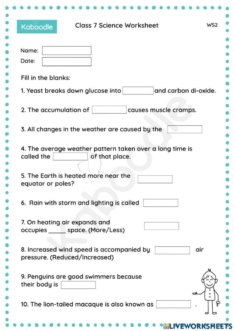 Class 7 Science Worksheet Mix 2 Worksheet Worksheets Library