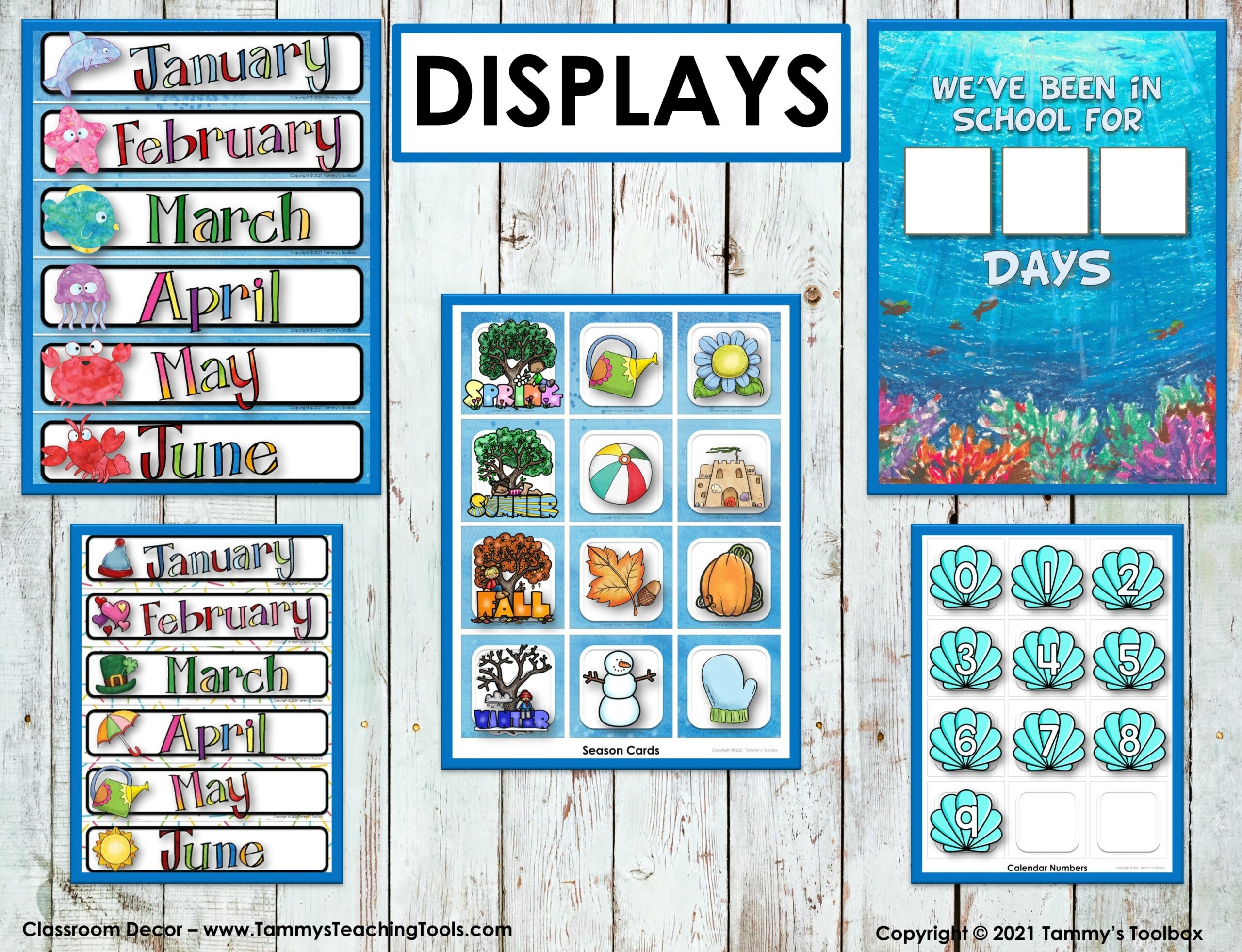 Classroom Calendar In Under The Sea Ocean Theme Made By Teachers