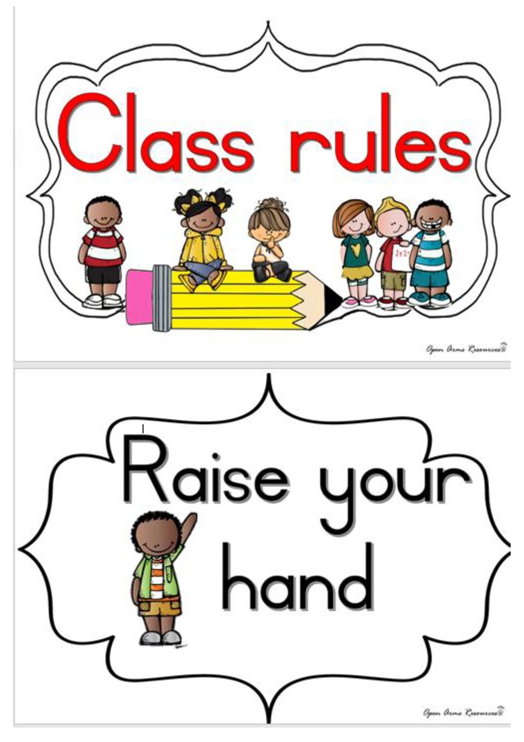 Free Preschool Classroom Rules Printables