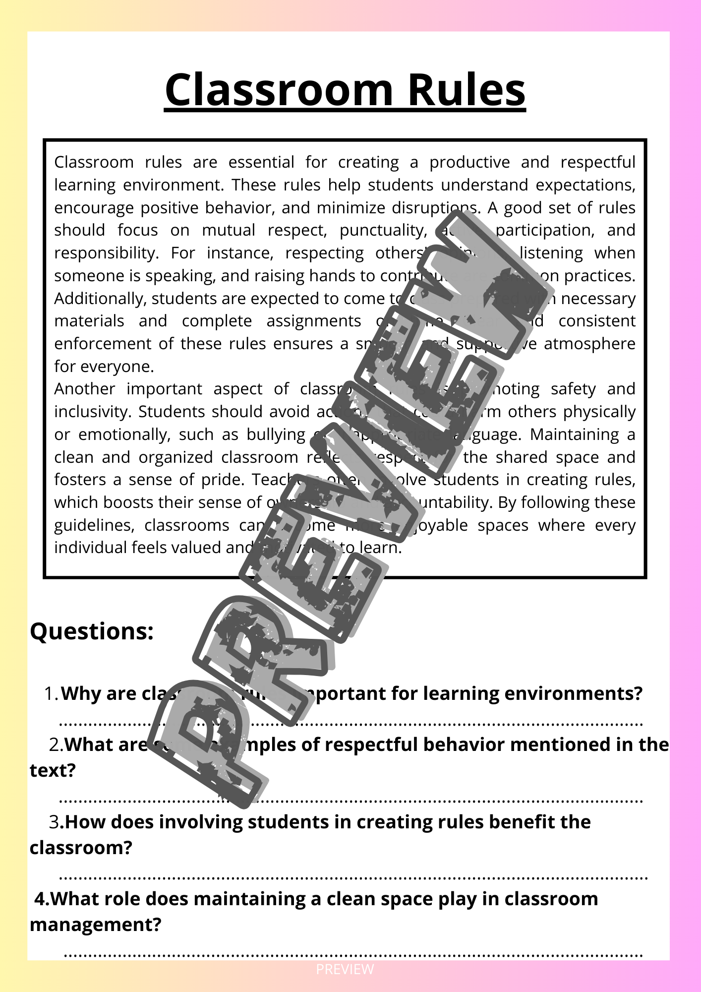 Reading Comprehension Worksheets Great Expectations
