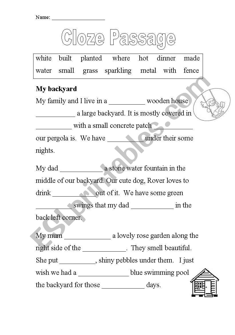 Free Printable Clozze Passage Worksheets