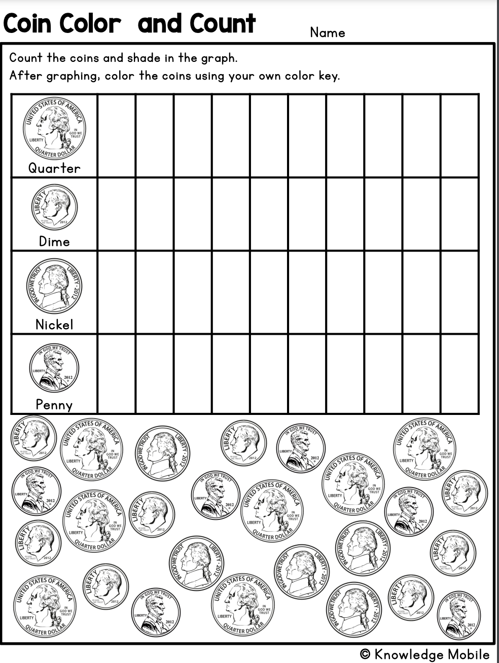 Coin Color And Count Worksheets Library Coin Color And Count Worksheets Library