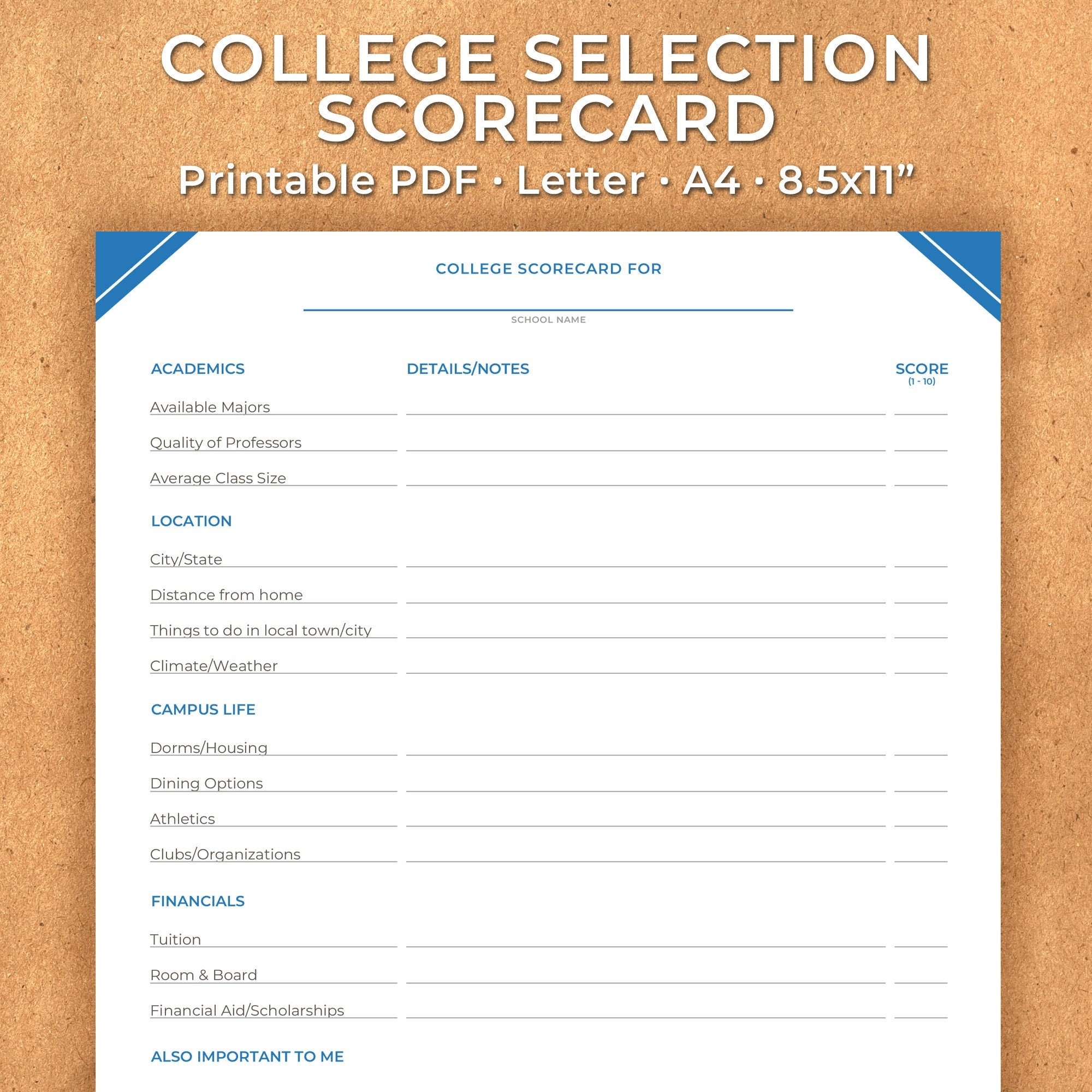 Printable College Transfer Worksheet