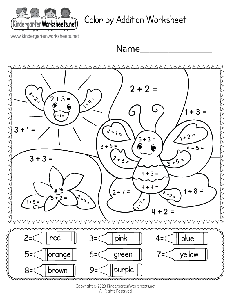 Free Adding Worksheets For Kindergarten Free Adding Worksheets For Kindergarten
