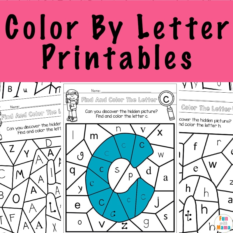 Color By Letter Fun With Mama