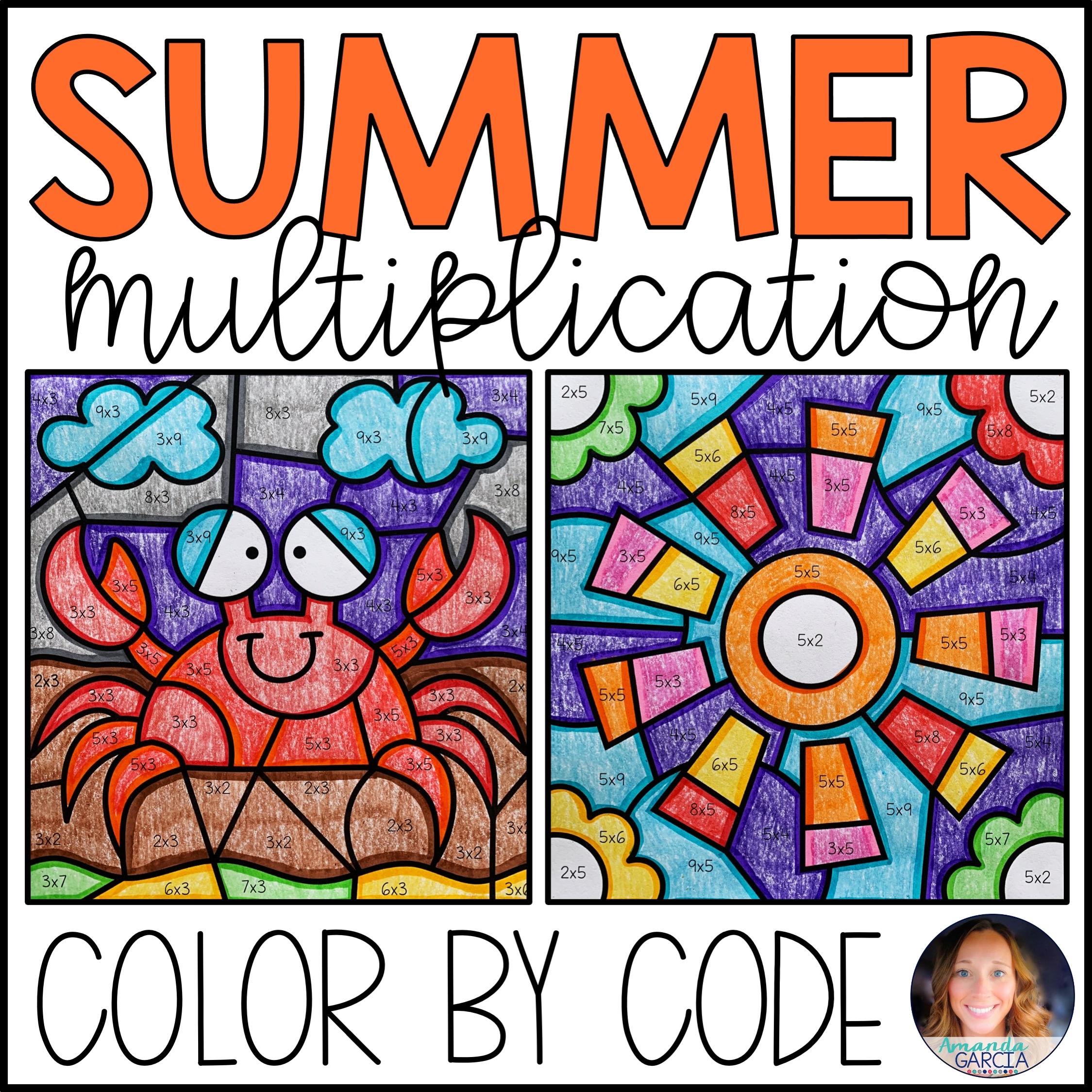 Color By Number Summer Multiplication Facts Practice Amanda Color By Number Summer Multiplication Facts Practice Amanda